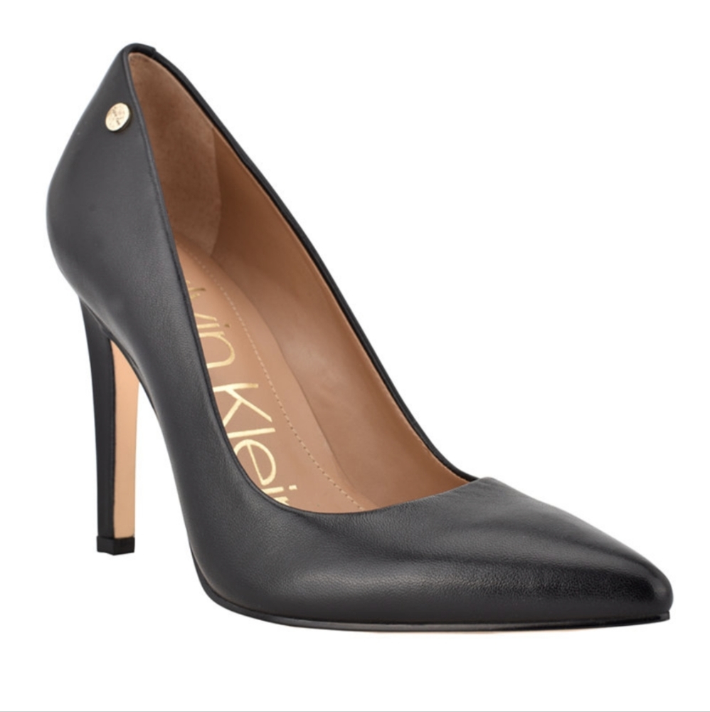 Calvin Klein women's leather pump, size 6,5M, Black